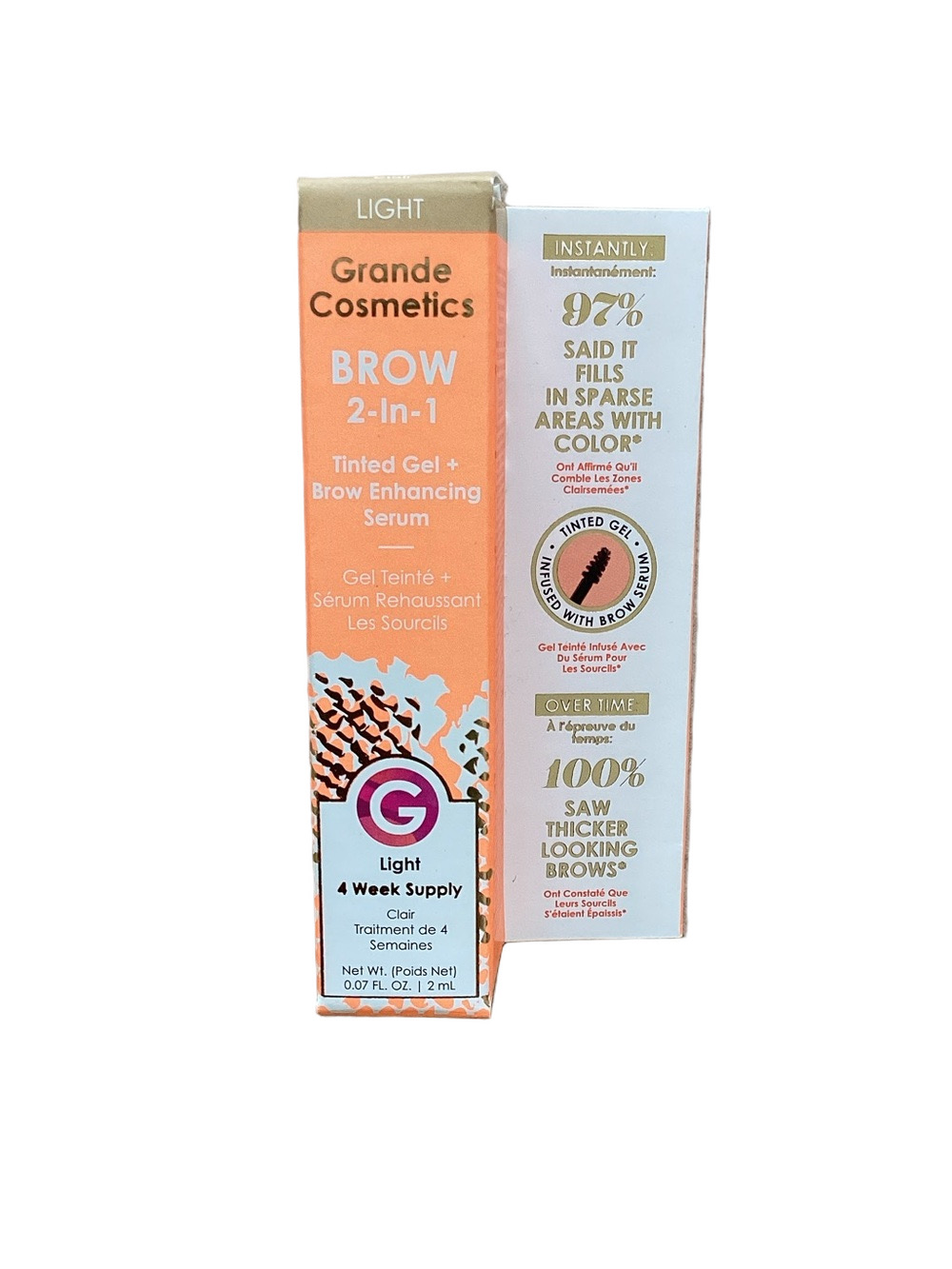 Grande Cosmetics Brow Gel & Serum 2-In-1 Light Shade